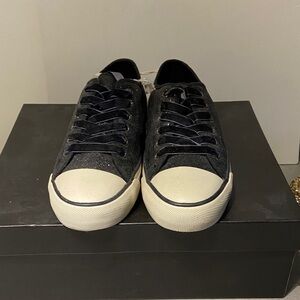 American Eagle Outfitters Glitter Black and White Sneakers